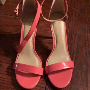 Open toe strap heels